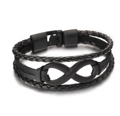 Stylish Leather Figure 8 Bracelet for a Touch of Trending Fashion