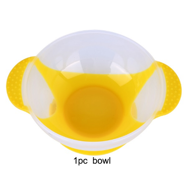 Baby Tableware Dinnerware Suction Bowl With Temperature Sensing Spoon - BPA Free - Farefe