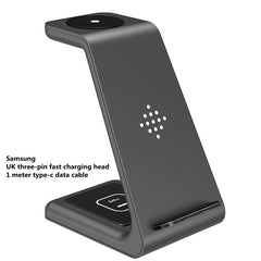 3 In 1 Fast Charging Station Wireless Charger Stand Wireless Quick Charge Dock For Phone Holder - Farefe