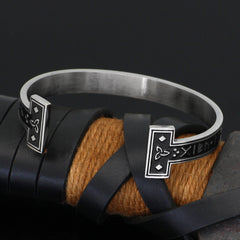 Viking Bracelet Ornament: Bold Titanium Steel Statement Piece for Your Uniqueness