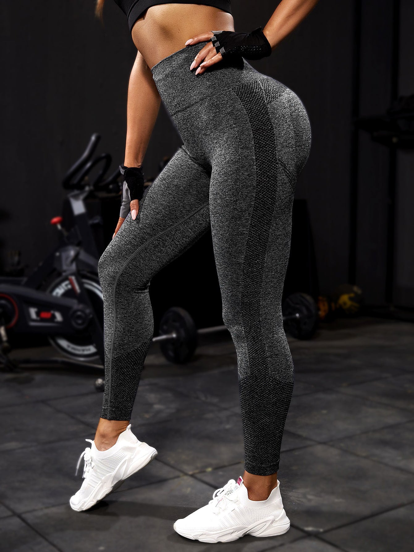 High Waist Nude Feel Hip Lifting Tights Elastic Sports Running Yoga Pants - Farefe