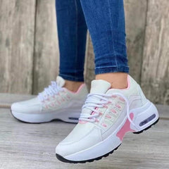 Lace Up Sneakers Women's Wedge Heel Running Sports Shoes - Farefe