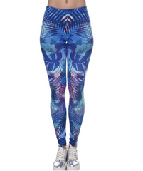 Printed Stretch Pants for Women - Breathable, Slim Fit Yoga Leggings with Anti-Wire Removal Pattern (Size: Waist 60-88cm, Hip 96-116cm, Length 92cm) - Farefe
