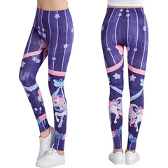 Printed Stretch Pants for Women - Breathable, Slim Fit Yoga Leggings with Anti-Wire Removal Pattern (Size: Waist 60-88cm, Hip 96-116cm, Length 92cm) - Farefe