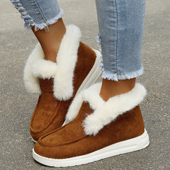 Snow Boots Warm Winter Shoes Plush Fur Ankle Boots for Women