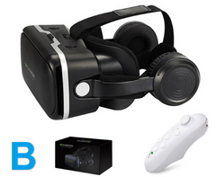 VR Shinecon 6.0 Virtual Reality Headset 3D Glasses with Stereo Headphones for Smartphones - 4.7-6.0 inch Compatibility