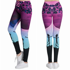 Printed Stretch Pants for Women - Breathable, Slim Fit Yoga Leggings with Anti-Wire Removal Pattern (Size: Waist 60-88cm, Hip 96-116cm, Length 92cm) - Farefe