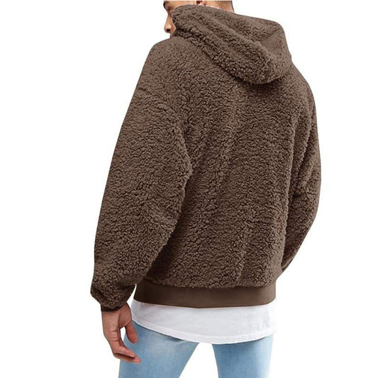 Autumn Men's Warm Hoodie Fleece Hooded Winter Sweatshirt Long Sleeve Pullover - Farefe