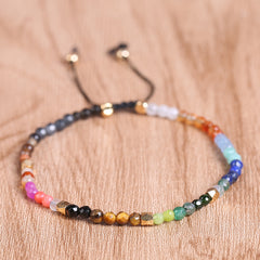 Constellations Seven Chakras Colored Stones Bracelet - Elevate Your Style with this Exquisite Ethnic Design