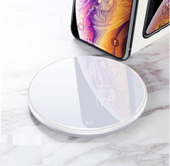 Wireless Charger Mobile Phone Fast Charge Charger - 15W Output Power, Micro USB Interface, Compatible with iPhone Models, Indication Function, Black or White Color options