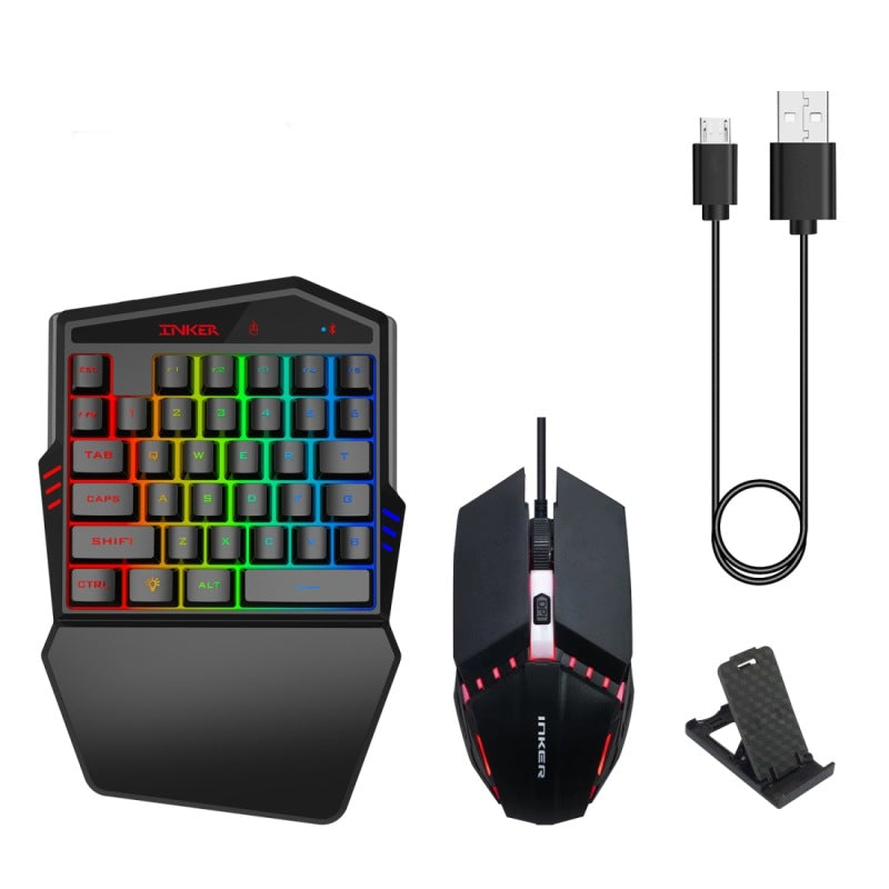 Gaming Keyboard Throne One Mouse Set 4.2 Bluetooth Mobile Game Keyboard with Integrated Mouse - HXSJ K99 - Farefe