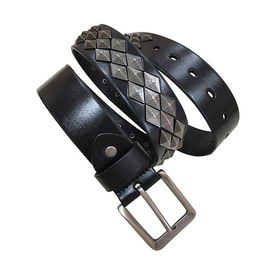 Rivet Leather Belt for Men and Women