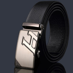 Men's Automatic Belt with Imitation Leather and Rectangular Alloy Buckle - Farefe