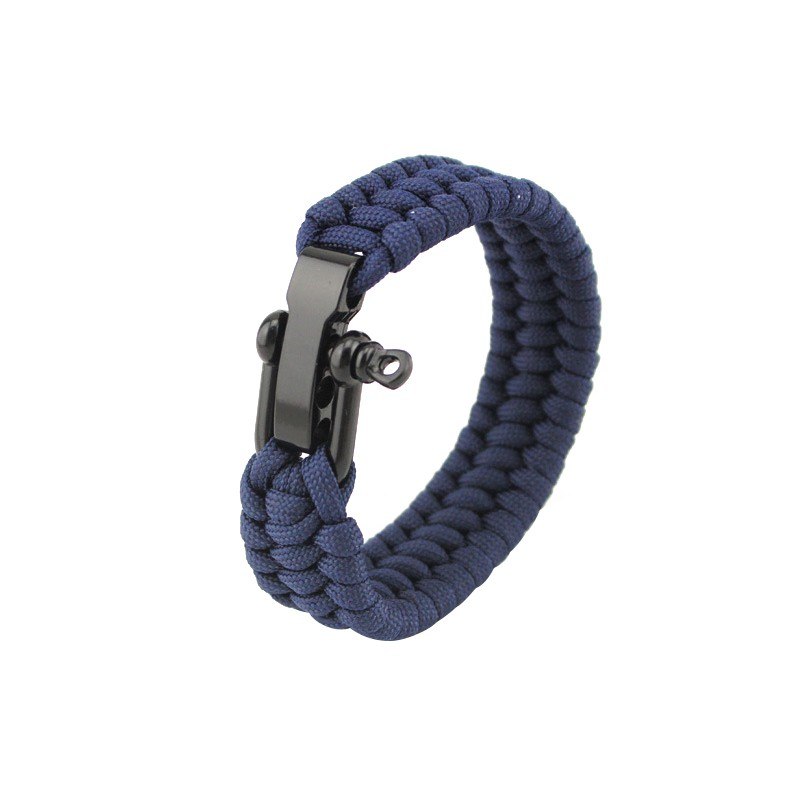 Ultimate Survival Bracelet: Durable Seven-core Umbrella Rope Braided U-Shaped Steel Buckle for Outdoor Adventures and Emergencies! - Farefe