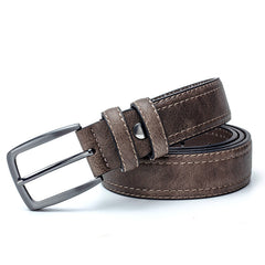 Men Vintage Split Leather Belt - Luxury Designer Belts with Vintage Style - Farefe