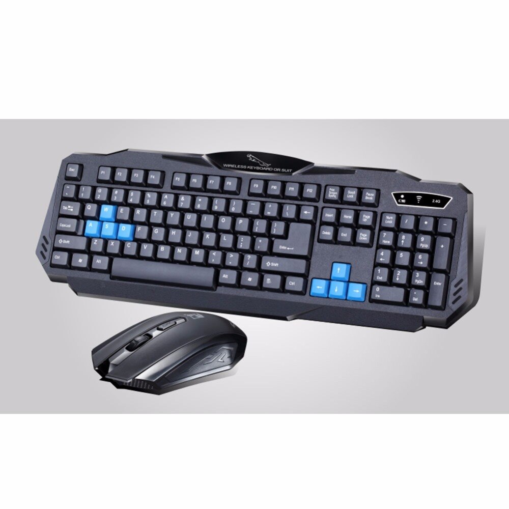1 Set Of Durable Wireless Black Keyboard Mouse Combos For Office & Home Computer Gam - Farefe