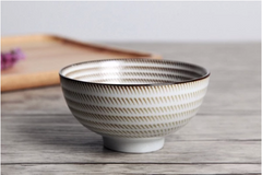 Japanese Style Porcelain Bowls (4-Set) - Underglaze Ceramic Craft, Various Patterns, Microwave Safe, 11.3 * 6cm, Jingdezhen, China - Farefe