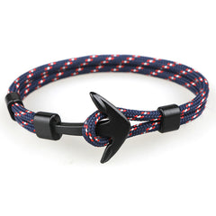 Black Pirate Anchor Bracelet: A Stylish Hand Strap Gift with a Nautical Twist - Farefe