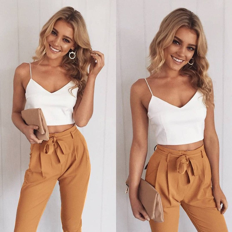 Polyester Camisole Pants - Farefe