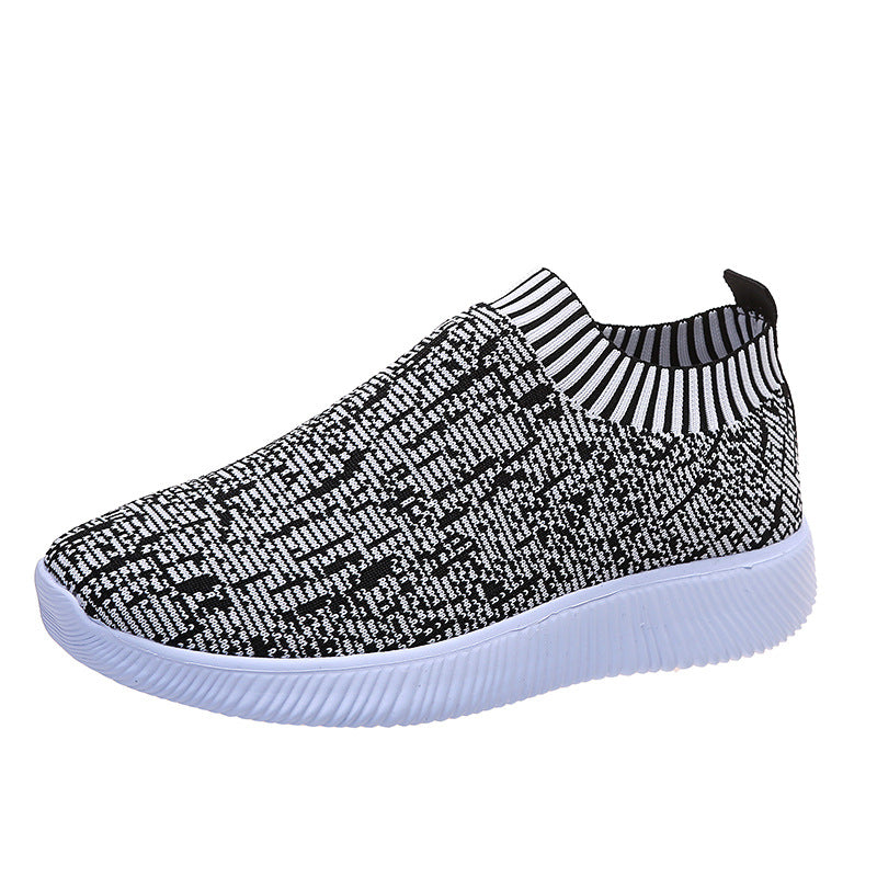 Stripe Knit Sock Shoes - Stylish and Comfortable Sneakers for Running and Walking - Farefe