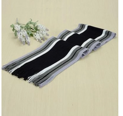 Autumn and Winter Fringed Men's Scarves - Cotton, Solid Color, Warm Pattern Stripe, Suitable for Winter, Spring, Autumn - Red, Purple, Black, White, Coffee - Length 180cm x Width 23cm - Farefe