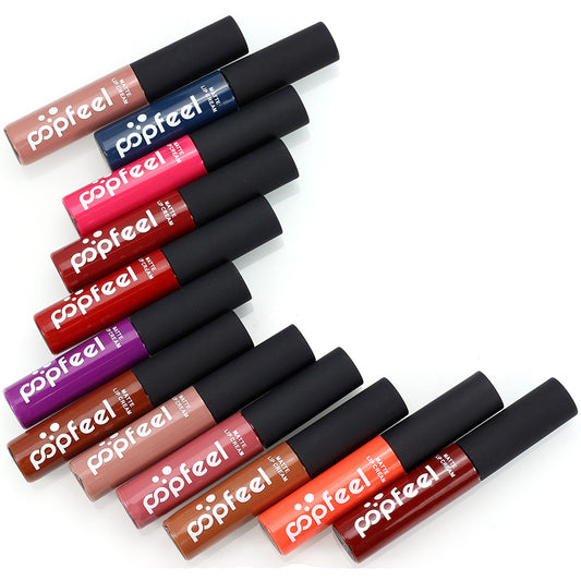 Cosmetics Matte Liquid Lip Gloss Nude Orange - Long Lasting Lip Makeup - Farefe