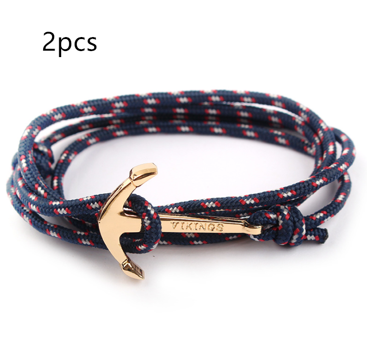 Black Pirate Anchor Bracelet: A Stylish Hand Strap Gift with a Nautical Twist - Farefe