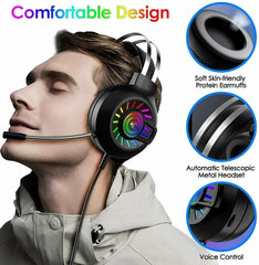 3.5mm Gaming Headset With Mic Headphone For PC Laptop Nintendo PS4 - Farefe