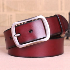 Leather Belt Buckle: Stylish, All-Match, Pure Leather Belt for Men (125cm)