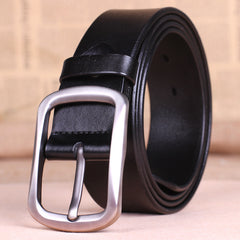 Leather Belt Buckle: Stylish, All-Match, Pure Leather Belt for Men (125cm)