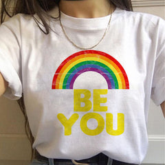 Rainbow Gay Short Sleeve Ladies T-shirt Women's Pride Shirt