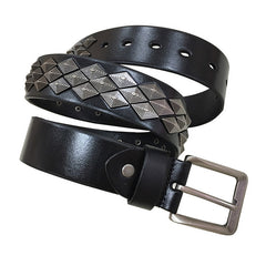 Rivet Leather Belt for Men and Women