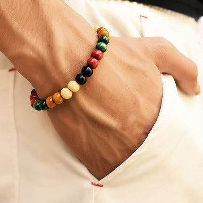 Fashion Natural Stone Beaded Charm Bracelet for Healing Energy and Balance - Farefe