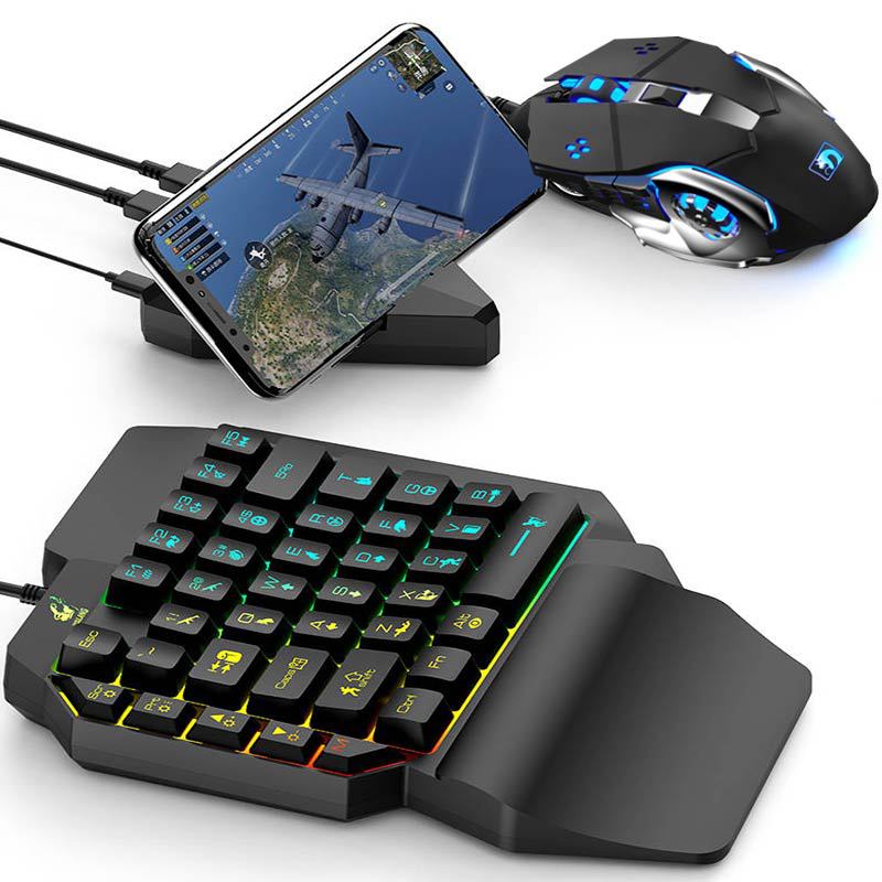 Use Mouse Set for Eat Chicken Games - K103 Keyboard, V2 Mouse, OTG, Triangle Throne, Mechanical Snake & More - Farefe