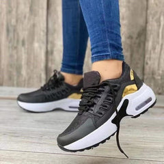 Lace Up Sneakers Women's Wedge Heel Running Sports Shoes - Farefe