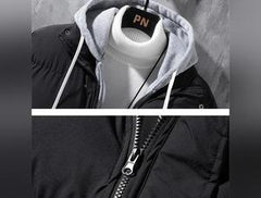 Fashion Hooded Jacket Men Winter Windproof Coat