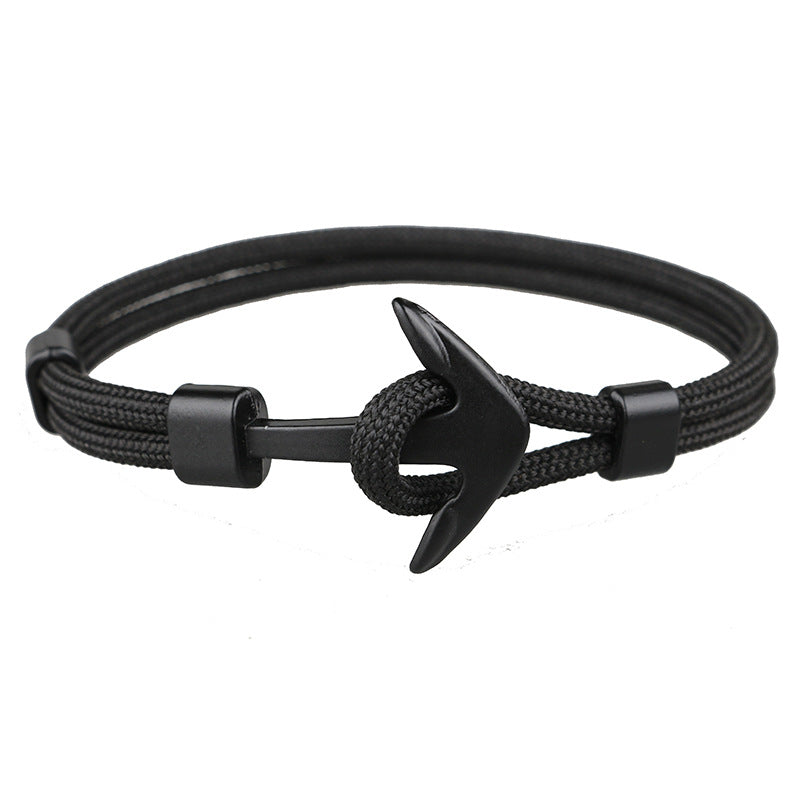 Black Pirate Anchor Bracelet: A Stylish Hand Strap Gift with a Nautical Twist - Farefe