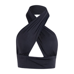 Halter Neck Backless Strap Short Camisole for Women - Versatile Tank Top