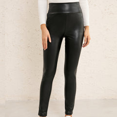 Women's High Waist Stretch Skinny Leather Pants