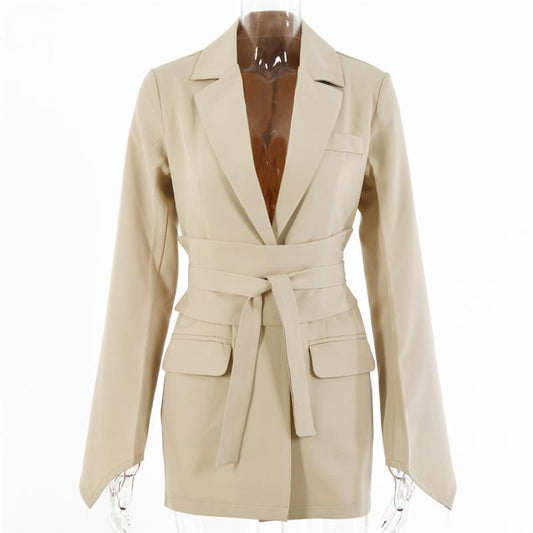 Women's Suit Coat Top Waist Slimming Elegant Overcoat