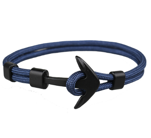 Black Pirate Anchor Bracelet: A Stylish Hand Strap Gift with a Nautical Twist - Farefe