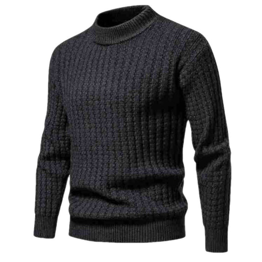 Autumn Men's Knitwear Solid Color Round Neck Fashion Sweater - Farefe