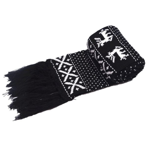 Fashionable Snowflake Knitted Woolen Warm Scarf - Farefe