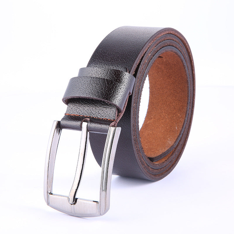 Pin Buckle Leather Belts - Black, Brown, Camel - 100-135CM Length - Farefe