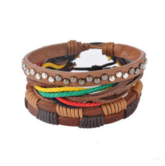 Stylish Multilayer Bead Bracelet for Men and Women - Vintage Punk Jewelry - Farefe