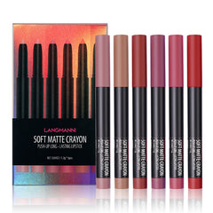 Langmanni Makeup Lipstick Set Of Six Matte Matte Lipsticks Lip Gloss Set - Farefe