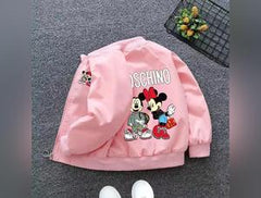 New Spring Kids Cartoon Mickey Minnie Mouse Print Jacket