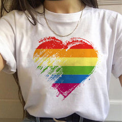 Rainbow Gay Short Sleeve Ladies T-shirt Women's Pride Shirt