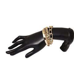 Make a Bold Statement with Exaggerated O-shaped Chain Cover Bracelet Thread - Farefe