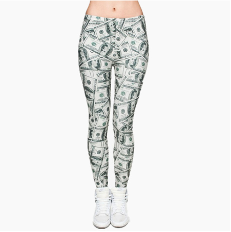 Printed Stretch Pants for Women - Breathable, Slim Fit Yoga Leggings with Anti-Wire Removal Pattern (Size: Waist 60-88cm, Hip 96-116cm, Length 92cm) - Farefe